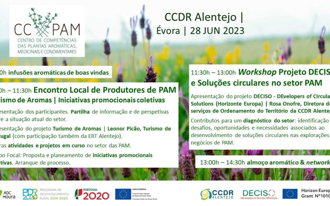 Encontro Local de Produtores e Workshop sobre economia circular nas PAM em Évora